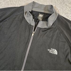The North Face Cycling Jersey Men’s Lge Black Gray VaporWick‎ Lightweight Trail